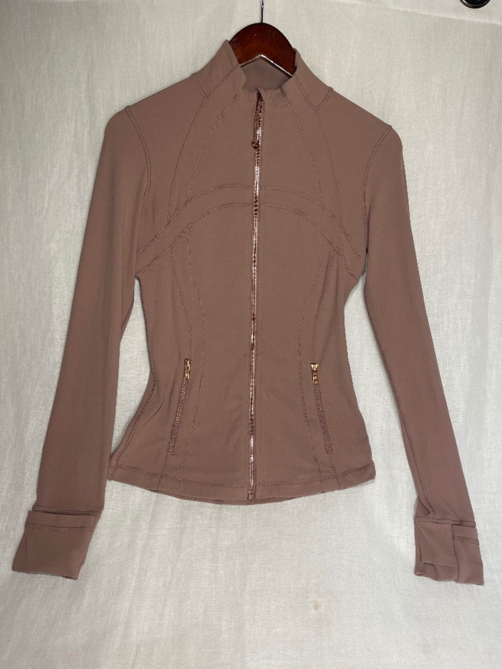 lululemon athletica Mauve Brown Full-Zip Athletic Jacket
